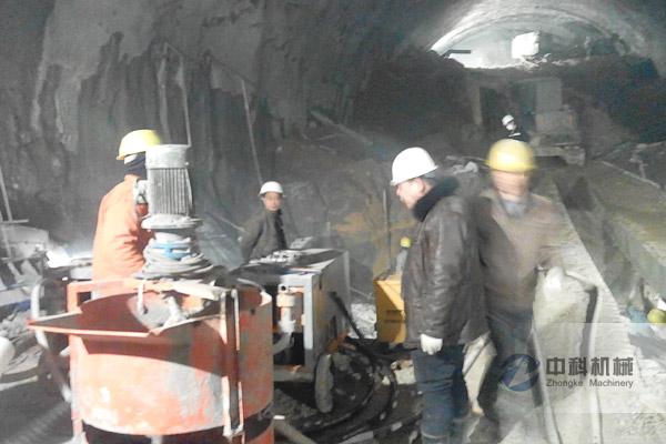 陜西寶雞隧道注漿泵施工